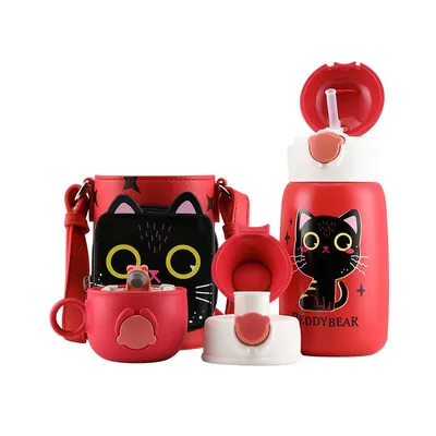 熊抱儿童杯-朋克小猫