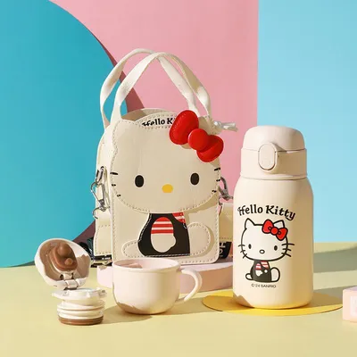 儿童波点保温杯-波点kitty