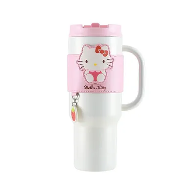 车载保温杯-粉霞Hello Kitty